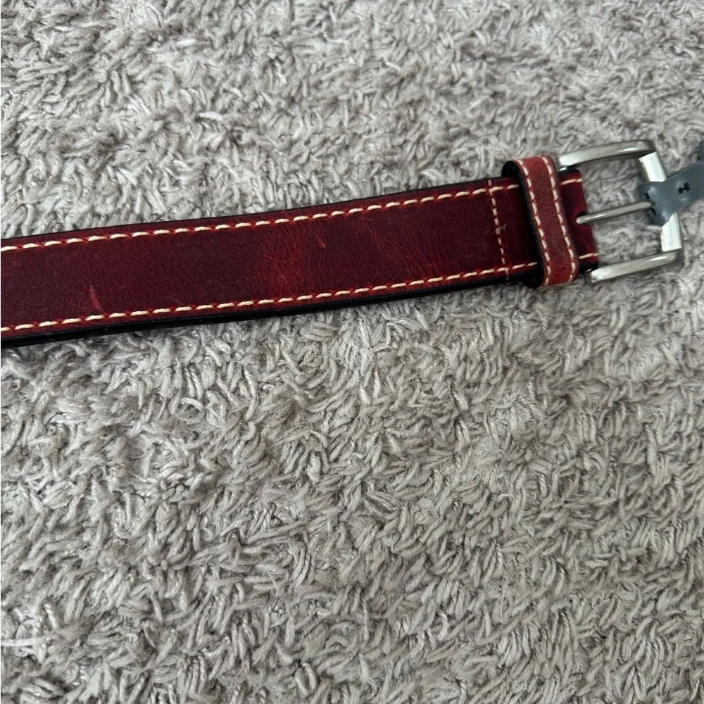 🔥 Allen Edmonds Men’s Cottonwood Red Brown Leather Belt Dress Belt – USA Made